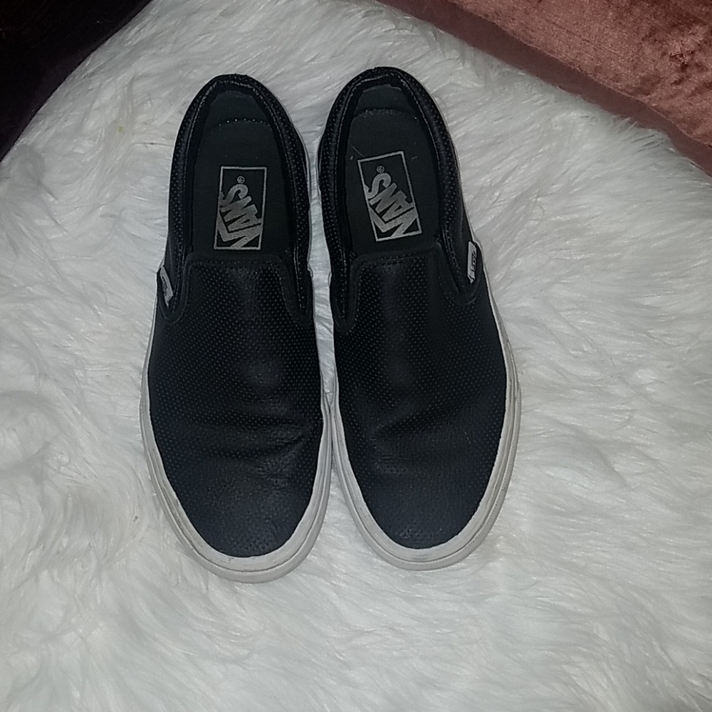 Leather Van's Slip-ons